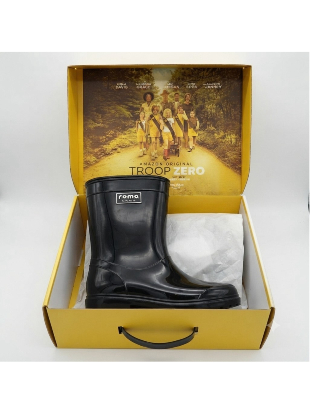 Roma Abel Kids Rain Boots Size 10 US - Black - Troop Zero Edition New In Box
